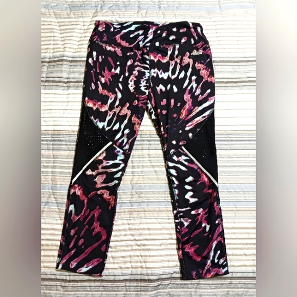 Pantalon Yoga Court Tie-dye Rose/blanc Avia Femme Taille S - Occasion Très Bon état